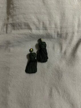 Black Tassel Knot Earrings - Women Jewelry